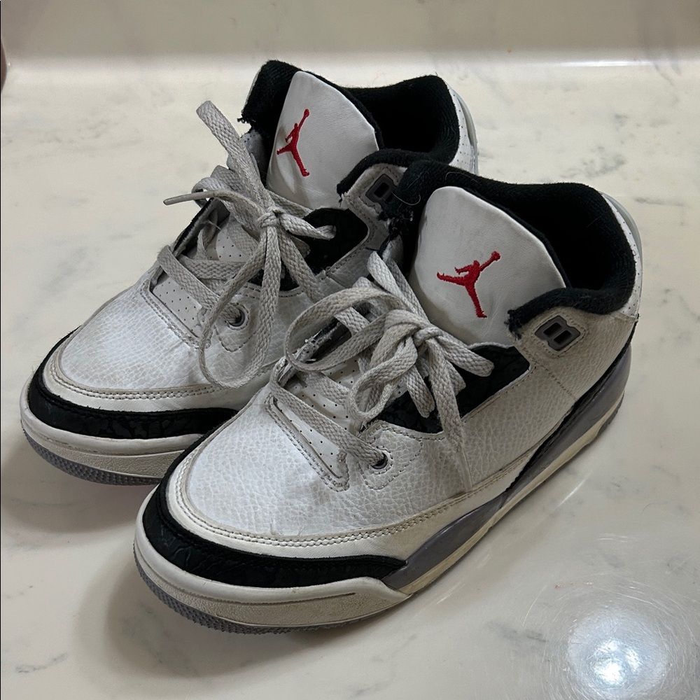 Nike Jordan Kids White and Black Sneakers